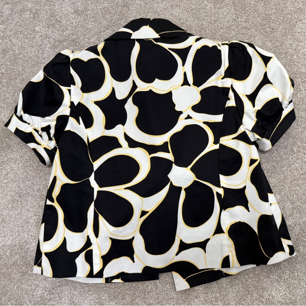 Vintage - I.N.C. Black and White Patterned Cropped Swing Jacket - size Small - Picture 10 of 10